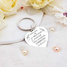 1个表妹钥匙扣，送给女性的生日礼物，祝我的表妹生日快乐，表妹钥匙扣，最好的表妹礼物，毕业礼物，圣诞节礼物，无论近在咫尺还是远隔千里，表妹的心永远相连 - 銀色 - 查看 1