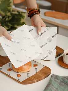 5/50/100pcs Transparent Non-Stick Baking Paper - Grease-Resistant Multi-Purpose Baking Mat - Suitable For Baking, Food Preparation And Packaging - Great For Kitchen Storage - No Oiling Required - Multicolor - View 11