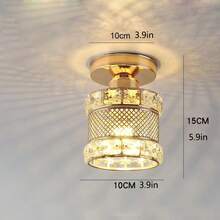 Nordic Crystal Flush Mount Ceiling Light, Corridor Hallway Entryway Foyer Balcony Dressing Room Bedroom Modern Minimalist Lighting Fixture - Multiple Styles - View 19