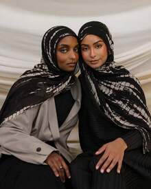 Ink Print Scarf Polyester Cotton Vela Alternative Headscarf Hui  Shawl 180*80cm 1PXA NUHF - 98 - 查看 4