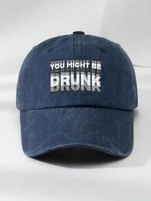 1顶女士可调节尺寸“YOU MIGHT BE”字母印花户外休闲时尚遮阳帽，复古街头风格，适合日常佩戴，四季皆宜 - MIGHT BE - 查看 4