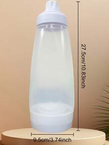 1pc 1000ml/33.8oz Pancake Batter Dispenser And Mixer, Manual Shake Mixing Bottle - Perfect For Cupcakes, Waffles, Cakes And Baked Goods - Easy Squeeze Design, Precise Measuring And Smooth Blending. - Multicolor - View 3