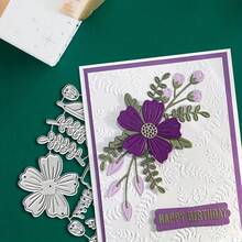 1pc Flower Shaped Metal Cutting Die, Suitable For DIY Scrapbooking, Embossing, Handmade Card Making, Gift Card Crafting - A - View 5