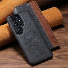 SUTENI Faux Leather Wireless Charging Card Holder Stand Wallet Magnetic Flip Cover Phone Case For Galaxy S26 Ultra S25 S24 S23 S22 For Unisex Relatives Friends And Elders Holiday Gift - Multicolor - View 20