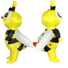 Adult Inflatable Animal Costume, Funny Halloween Party Blow Up Outfit, Suitable For Women & Men (Bee) - Multicolor - View 4