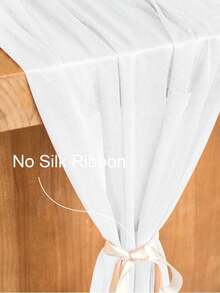 1件装多色精美雪纺桌旗,情人节礼物,生日派对装饰,迎婴派对,婚礼派对装饰,新娘送礼会,婚礼仪式桌布,新娘派对餐桌装饰,周年纪念婚礼招待会餐桌装饰,椅背装饰,家居装饰,派对礼品,节日装饰 - 白色 - 查看 10