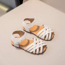 儿童平底凉鞋，米色，夏季婴幼儿凉鞋 - 米色 - 查看 6