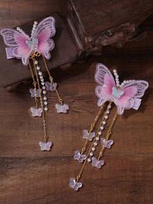 1 件新娘发饰，传统风格秀麦头带，中式旗袍礼服发夹，婚礼用，红色，照片发型侧夹头饰情人节 - 彩色 - 查看 10