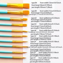 Bộ 10 cọ vẽ cán nhựa màu xanh ngọc trai dùng cho sơn dầu, màu nước và màu bột - Dụng cụ vẽ tranh có thể giặt được - Một cỡ - Xem 1