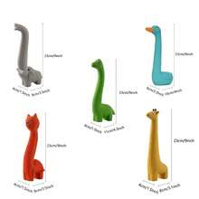 2pcs Giraffe Shaped Latex Squeaky Dog Toys, Suitable For Small To Medium Dogs Chewing And Teething - Green - View 2