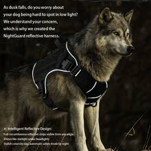 丁克大/中型犬安全背带，可调节户外犬背心式牵引绳，带手柄，适用于大型重型宠物 - 紅色 - 查看 5