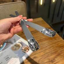 2pcs Stainless Steel Cake Spoon, Ice Cream Spoon, Square Spoon, Coffee Stirrer, Dessert Spoon, Ice Cream Scoop - Multicolor - View 2