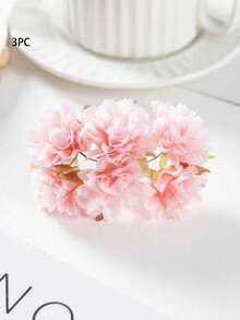 1 件装（6 朵花头）人造迷你康乃馨字母花束，DIY 花束，花环材料，糖果盒装饰，家居婚礼装饰，新娘手腕花，胸花，头饰材料，新年装饰，生日派对蛋糕装饰，教师节礼物，教师节花束，护士礼物，人造花，返校季礼物 - 粉色 - 查看 6