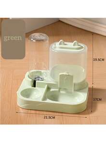 2-In-1 Cat Food And Water Bowls Set, Dry And Wet Separation, Durable Plastic Material, Pet Feeding And Watering Station, Easy To Clean, Suitable For Various Pets To Supplement Water And Healthy Feeding. - 500ml - View 7