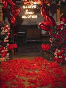 1000pcs Artificial Silk Rose Petals, Suable For Weddings, Red Rose Petals, Rose Petal Cor, Preserved Rose Petals, Rose Petals For Proposing To Loved Ones, Romantic Wedding Cor (For Lovers And Newlyweds), Gift Box Filler, Romantic Candlelight Aisle Cor, Wedding Aisle Petals, Wedding Corations, Party Petals, Candlelight Party Roses - 彩色 - 查看 11