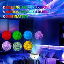 1pc Adjustable Brightness Starry Sky Night Light Projector, Sky Theme Bedroom & Living Room Lamp, Dimmable LED Indoor Decor, USB Powered With Remote Control (Batteries Not Included), Suitable For Bedroom & Living Room, Perfect Gift, Can Relax Atmosphere And Help Sleep, Bedside Lamp, Modern Style - Projector Lamp - View 2