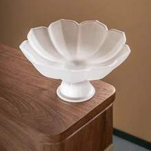 High Stem Lotus Fruit Plate, Living Room Coffee Table Household Snack Display Plate, High-Value Pink Nut Tea Tray, Serving Platter - Multicolor - View 5