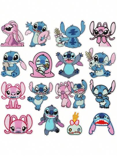 1pc Cute Disney Stitch Embroidered Patch Set, Suitable For Customizing Clothing, Hats, Bags And Other DIY, Great Gift For Fans
