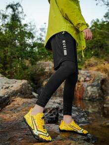 L.S.W.P 男士水鞋,速干赤足水袜,防滑轻便水鞋,适用于沙滩、泳池、瑜伽、钓鱼、冲浪、徒步和攀岩 - 黃色 - 查看 12