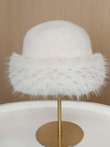 1件男女通用秋冬保暖毛绒蒙古帽，高品质蓬松帽，适合日常佩戴、滑冰、滑雪等。 - 彩色 - 查看 5