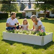 Odwmwhuh  3 Pack Raised Beds For Gardening Corrugated Galvanized Steel Raised Garden Bed Outdoor Metal Above Ground Garden Bed For Vegetables And Flowers-36x18Inch - Silver - View 4