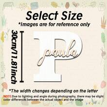 1件定制木质姓名牌,个性化姓名,双层木质设计,26种字母形状可选,木质墙饰,适合儿童房装饰、家居装饰,独特多彩的儿童房门牌,非常适合生日、儿童节、感恩节、情人节、父亲节、母亲节、圣帕特里克节、复活节等节日,个性化礼物,旅行收纳用品 - 彩色 - 查看 19