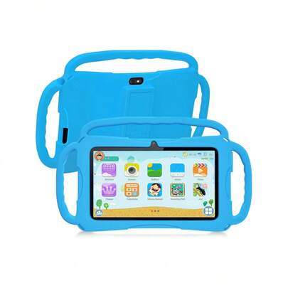 4GB RAM + 64GB ROM / 7 英寸平板电脑 / 四核 1.3GHz / Android 13 / 1024x600 HD IPS 显示屏 / 2MP+2MP 摄像头 / 4000mAh 电池 / WiFi、家长控制、教育、游戏 / ABS 塑料 + 硅胶、教育平板电脑（包含：包装盒、电缆、手册、OTG、SIM 卡弹出器）