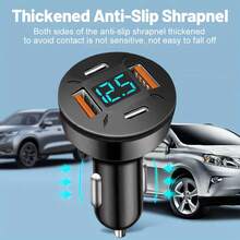 2A+2C Car Charger With LED Voltage Display (Car Accesories / Carro Accesorios / Accesorios Para Carro) – 2-Pack (Black) | Cargador De Apple Mobile Devices & IPad | Local Warehouse - one-size - View 6