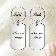 Customized Engraved Photo/Text Keychain - Personalized Laser Engraved Heart-Shaped Keyring, Metal Keychain, Unisex, Valentine's Day, Christmas, Family Gift, Black, Keychain Accessories, Romantic Gift, Elegant Accessory, High-Quality Engraving, Personalized Double-Sided Photo Glass Keyring,Jewellery For Ladies - Multicolor - View 16