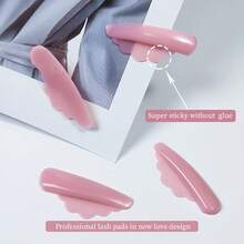 LOAMNSA 4对睫毛提拉垫，适用于睫毛提拉，具有自粘性，可重复使用 - 彩色 - 查看 3