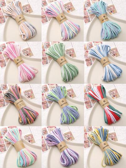 10m 4mm Thick Colorful Polyester Braided Rope - Multiple Colors Available, Flexible & -Resistant, Suitable For Outdoor Activities, DIY Crafts, Valentine's Day Decor, Phone Straps & Various Decorative Accessories - Durable Polyester Cord