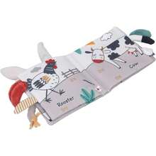 Juguete de Libro de Tela, Libro Suave Arrugado con Colas, Patrón Exquisito Educativo Suave Resistente Al Desgarro para Niños Pequeños (Tipo 3,40964609 - Celeste - Ver 1