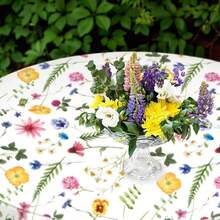 6 Pcs Round Plastic Tablecloth 70inch Watercolor Flower Table Cloth Decorative Disposable Outdoor Floral Table Cover Disposable Summer Tabletop For Party Picnic (Flower,Colorful) - 66朵花 - 查看 9