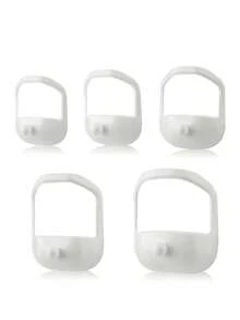 Men's 5-Piece Beard Modeling Tool Goatee Modeling Template ABS Material Beard Trimming Print Beard Outline Can Draw Various Beard Styles, Such As Curved Or Straight Cheek Lines, Goatee And Beard Trimming Shaving Set, Saving Time. - Multicolor - View 12