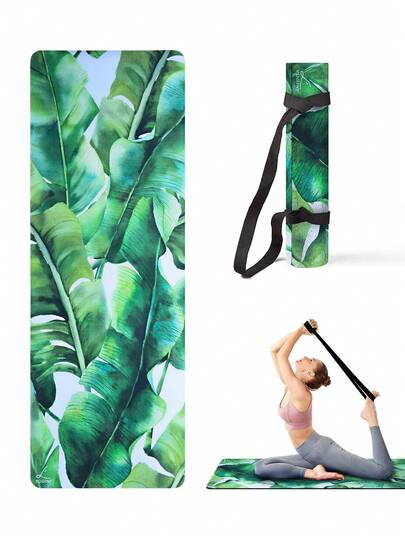 1pc 1000g/㎡ High Density 3.5mm Thick Silicone Yoga Mat, Sweat-Wicking, Non-Slip, Wear-Resistant, Suitable For Indoor/Outdoor, Yoga, Fitness, Pilates Training, Home Workout, Cuttable, Washable, Easy To Clean, No Need To Air Dry, Moisture-Proof, High-Strength Support, Stable, Comfortable For Barefoot Use, Simple Natural Design, Suitable For Hatha Yoga, Vinyasa Yoga, Yin Yoga, Pilates, Stretching Exercises
