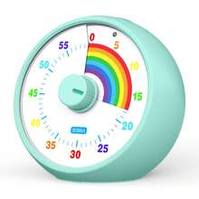 Visual Timer For Kids, 60-Minute Countdown Timer For Classroom Office Kitchen, Desk Timer Kids Time Management Tools With Silent Operation, Pomodoro Timer Rainbow Pattern - Multicolor - View 17