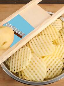 Vegetable Slicer Set: Potato Grater, Cucumber Slicer, Kitchen Shredder For Home, Restaurant, Cafeteria Use Stainless Steel Potato Peeler, Multi-Functional Fruit & Vegetable Peeler, Potato Shredder, Potato Chip Slicer - Multicolor - View 2