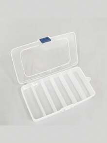 Caja de almacenamiento de gafas con 6 compartimentos (19*10*3.5CM), transparente y a prueba de polvo. Caja de plástico sellada, multifuncional, apilable y portátil. Caja de almacenamiento fija con 5/6 compartimentos. Caja de plástico transparente para joyas, herramientas pequeñas y piezas - Multicolor - Ver 15