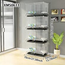 多层幼犬/幼猫笼带托盘，室内兔/猫笼，宠物店笼子 - 彩色 - 查看 5