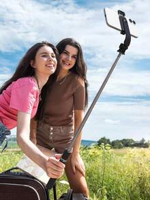70'' Extendable Selfie Stick Tripod With Wireless Remote & Light - Portable Phone Stand For Smartphones And Cell Phones - View 5