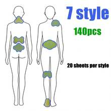 12/40/80片装生姜加热垫，天然加热垫，适用于背部、膝盖、颈部、肩部 - 軍綠色 - 查看 11