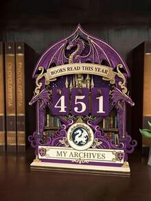 Bảng theo dõi đọc sách phong cách retro 2D, vật trang trí đếm sách hàng năm - Bảng theo dõi năm nay có thể theo dõi đến 999 cuốn sách. Có đế để tự lắp ráp. Thích hợp cho sách văn phòng, sách hiện đại, cấu trúc chắc chắn, trang trí kệ sách, quà tặng cho người yêu sách, trưng bày và lưu trữ sách, hiển thị số lượng sách trên kệ và quà tặng cho thử thách đọc sách. Thích hợp cho độc giả, giáo viên, nhà văn và những người đam mê sách. - Nhiều màu - Xem 8