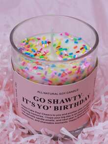 1pc Cute Cupcake Candle, Happy Birthday! Wishing You A Very Happy Birthday And Many More Wonderful Memories In The Year Ahead. May Your Birthday Be As Sweet As This Adorable Frosted Candle, And May The Coming Year Be Filled With Fun, Adventure, And Moments Worth Sharing. Happy Birthday! Suitable For All Birthday Celebrations! Candle In Jar, Candle, Gift, Home Decor, Birthday Decor, Birthday Candle, Decoration. - Multicolor - View 8