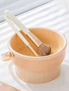 2pcs Silicone Makeup Brush Cleaning Bowl, Pink Bubble Drying Rack, Beauty Sponge Cleaning Tools - A-Purple - View 10