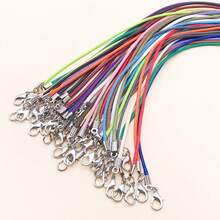 10pcs 45+5cm DIY Necklace Wax Thread Jewelry Accessories Necklace Rope Leather Rope Jewelry Making Parts Craft Supplies (20 Colours) - Multicolor - View 13