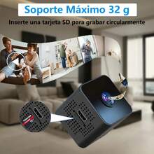 Mini Camara Espia WiFi Oculta, Cámara de Segur idad 1080P HD, con Micrófono, Soporte Magnético, Detección de Movimiento, Visión Nocturna Visión Remota, para iOS, Android Phone - Negro - Ver 4