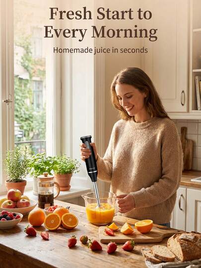 SOKANY 5-In-1 Hand Blender Set, Includes Multi-Function Blending Wand, Whisk, Chopper And Mixing Cup, Suitable For Food Processing And Baby Food Mixing