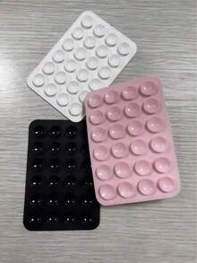 1pc Silicone Mobile Phone Suction Cup, Octobuddy, Mobile Phone Non-Slip Holder, Multi-Function Sticky Suction Cup Wall-Mounted Mobile Phone Holder, Strong Selfie And Video Holder, Mobile Phone Accessories, Compatible With Mobile Phones And Remote Controls//Decorations//Room Decor Compatible With, Android Phone, Birthday, Family, Friends Gifts Birthday Bathroom Phone Stand Sticky Stand - 彩色 - 查看 2