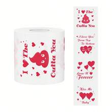 Heart Print Tissue Paper, 2-Ply Thickened Toilet Paper, Creative Romantic Wedding Party Supplies - A - View 8
