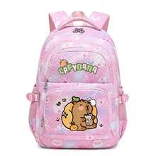 Capybara Cute Campus Backpack, Fashion Lightweight Travel Backpack, Ergonomic Design School Bag, Handbag, Casual Bag For Back To School Season,Large-Capacity Multi-Layer Pencil Case,Back To School Supplies Essentials Office Supplies Valentine's Day Gifts - Multicolor - View 11